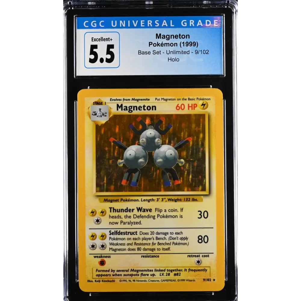 1999 Base Set - Unlimited #9/102 Magneton CGC 5.5
