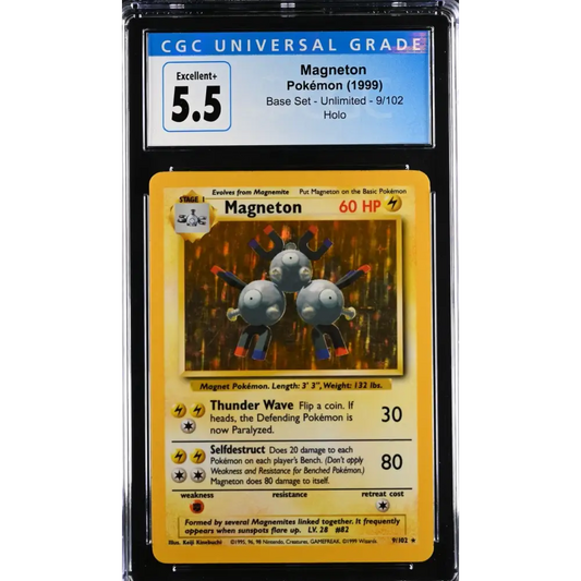 1999 Base Set - Unlimited #9/102 Magneton CGC 5.5