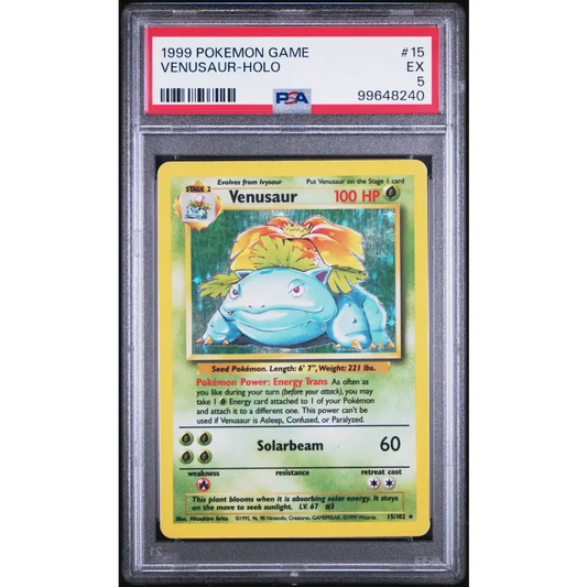 1999 Pokemon Game #15 Venusaur-Holo PSA 5