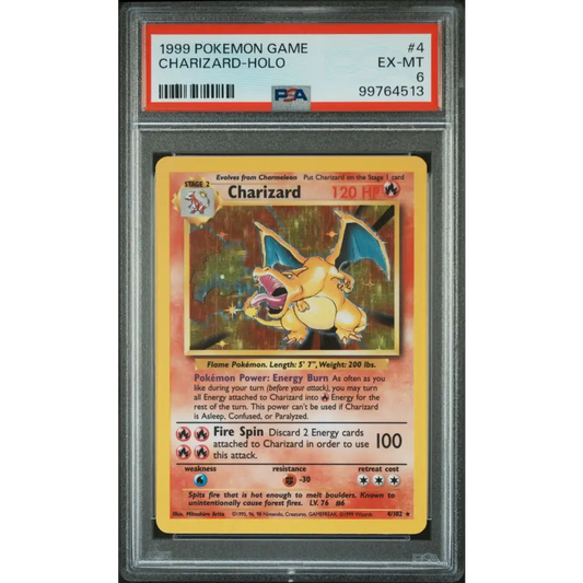 1999 Pokemon Game #4 Charizard-Holo PSA 6