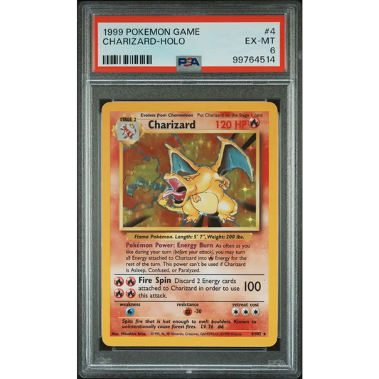 1999 Pokemon Game #4 Charizard-Holo PSA 6