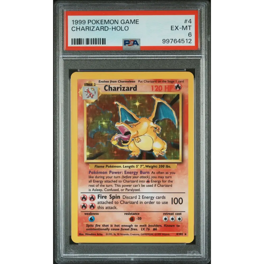 1999 Pokemon Game #4 Charizard-Holo PSA 6