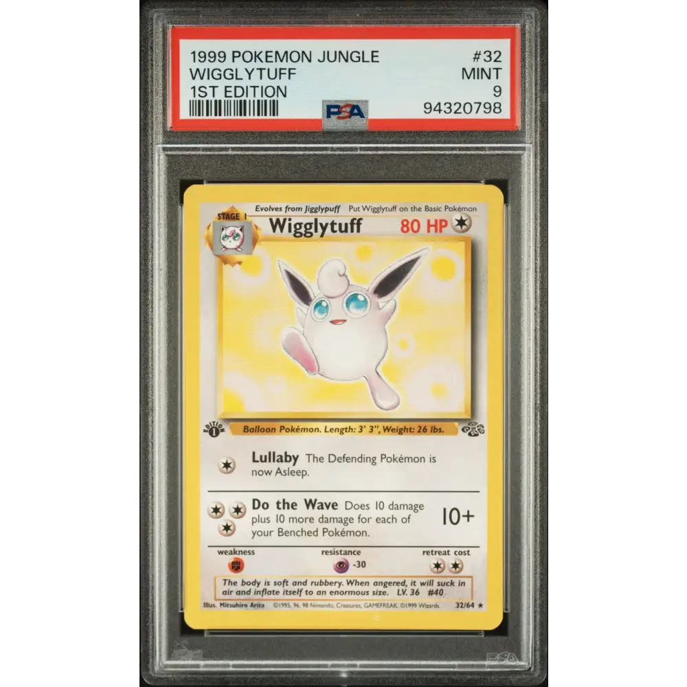 1999 Pokemon Jungle #32 Wigglytuff 1st Edition PSA 9