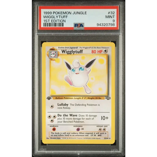 1999 Pokemon Jungle #32 Wigglytuff 1st Edition PSA 9