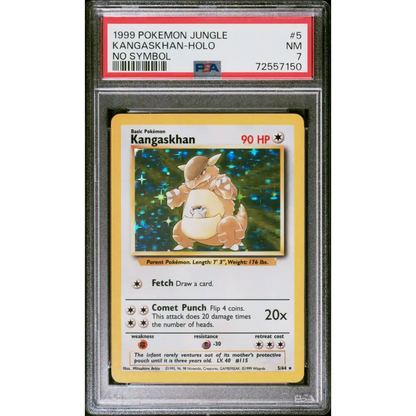 1999 Pokemon Jungle #5 Kangaskhan-Holo No Symbol PSA 7