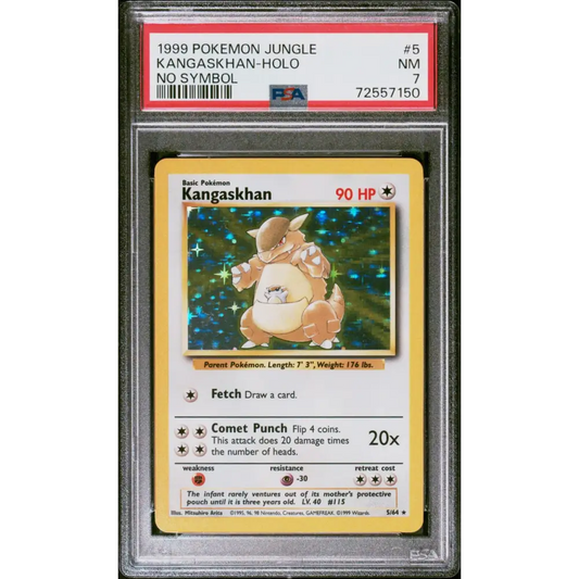 1999 Pokemon Jungle #5 Kangaskhan-Holo No Symbol PSA 7