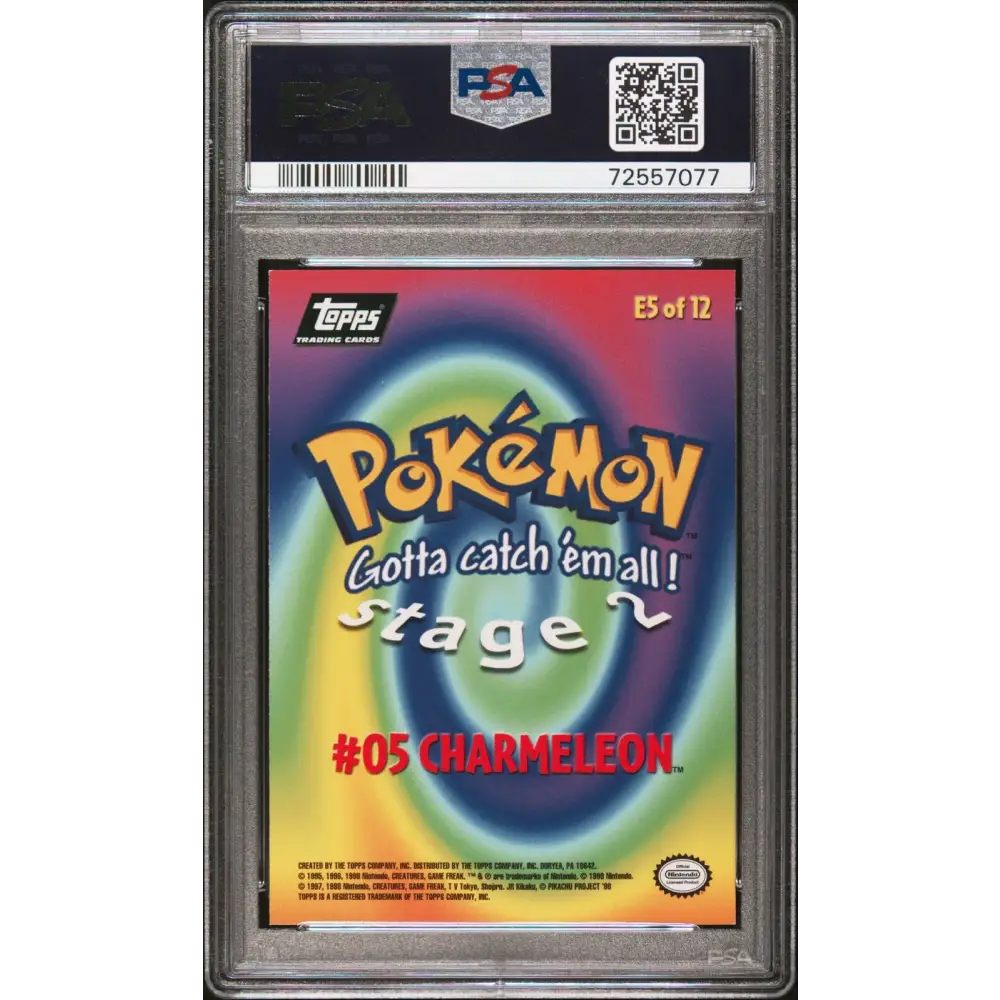 1999 Topps Pokemon The Movie Edt #E5 Charmeleon #5 Movie Edition PSA 9