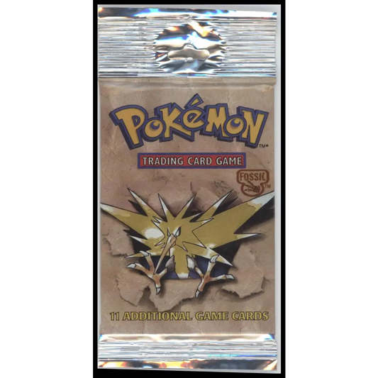 1999 WOTC Pokemon Fossil Unlimited Zapdos Booster Pack