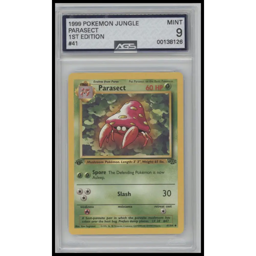 1st Edition Parasect Jungle #41/64 - AGS 9