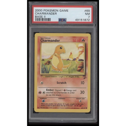 2000 Pokemon Game Base Ii #69 Charmander Base Ii PSA 7