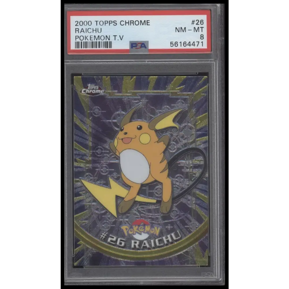 2000 Topps Chrome Pokemon T.V. #26 Raichu Pokemon T.V PSA 8