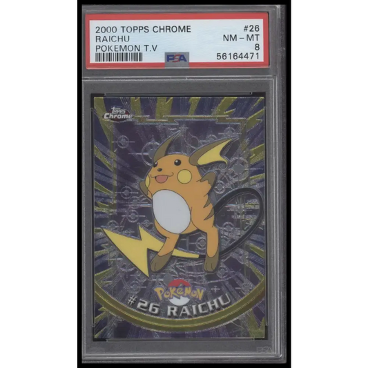 2000 Topps Chrome Pokemon T.V. #26 Raichu Pokemon T.V PSA 8