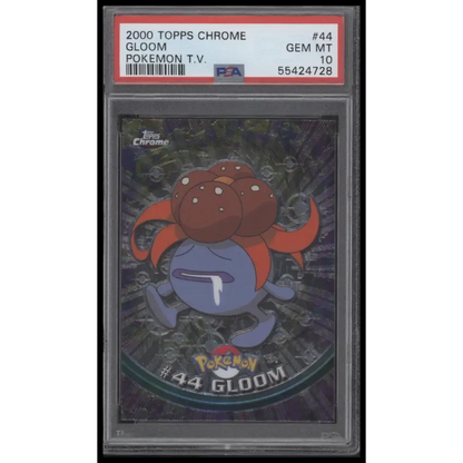 2000 Topps Chrome Pokemon T.V. #44 Gloom Pokemon T.V. PSA 10