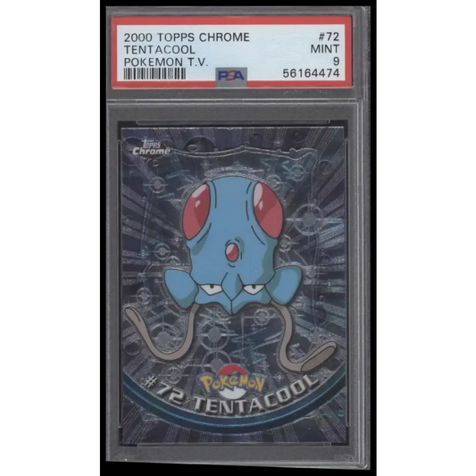 2000 Topps Chrome Pokemon T.V. #72 Tentacool Pokemon T.V. PSA 9