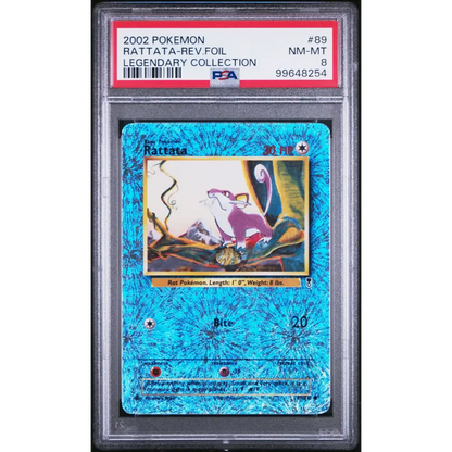2002 Pokemon #89 Rattata-Rev.Foil Legendary Collection PSA 8