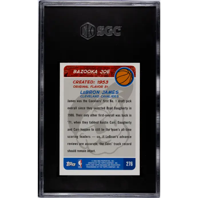 2003-04 Topps Bazooka #276 Lebron James Bazooka Joe Mini SGC 9