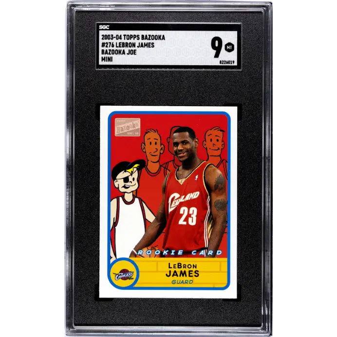 2003-04 Topps Bazooka #276 Lebron James Bazooka Joe Mini SGC 9