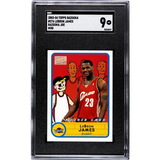 2003-04 Topps Bazooka #276 Lebron James Bazooka Joe Mini SGC 9