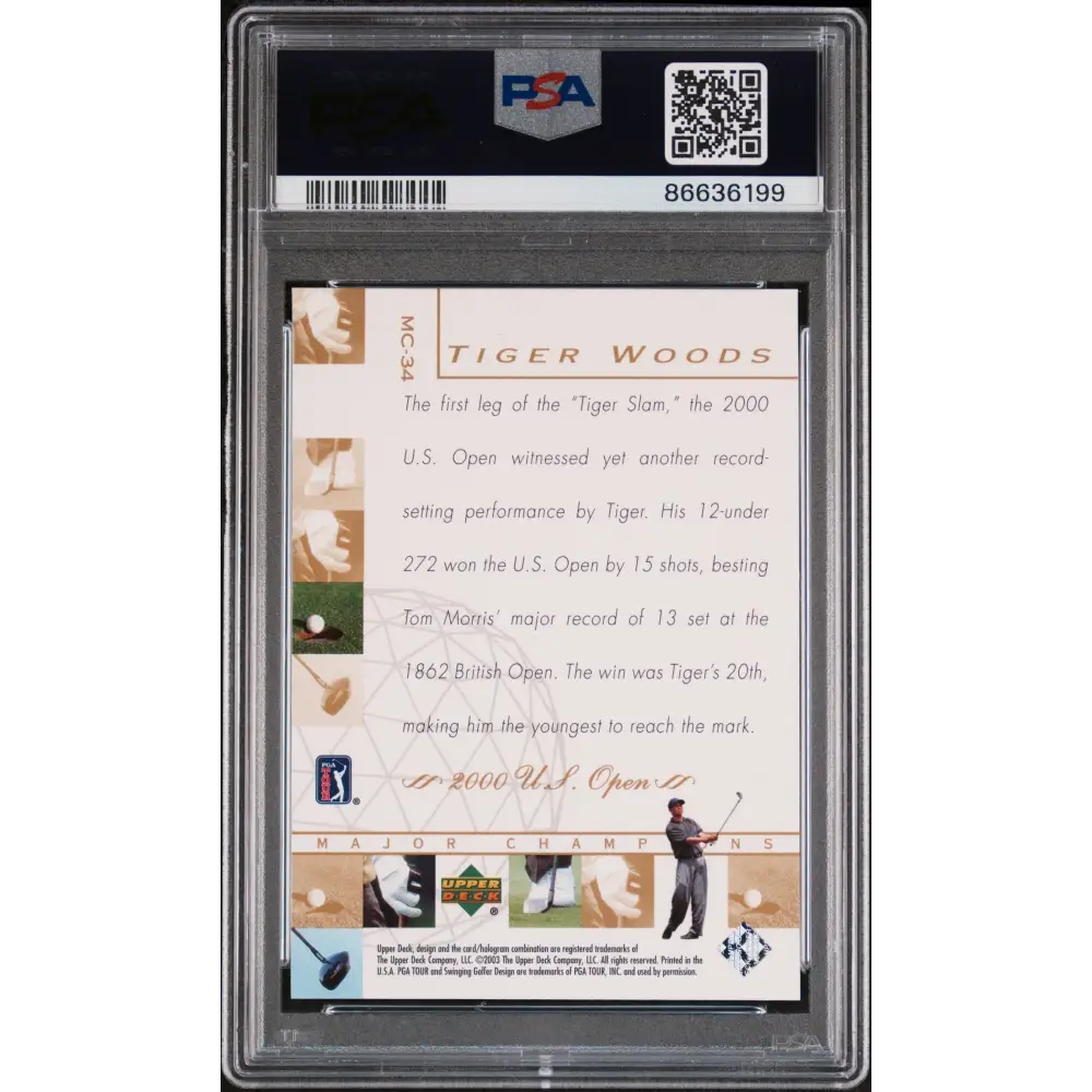 2003 UPPER DECK MAJOR CHAMPIONS TIGER WOODS #MC-34 - PSA 10 - Graded Sports Cards PSA 10