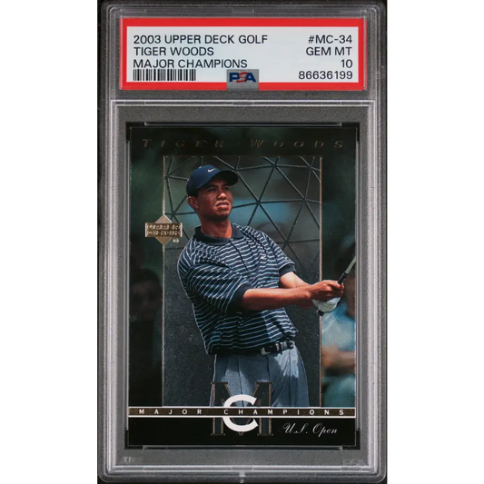 2003 UPPER DECK MAJOR CHAMPIONS TIGER WOODS #MC-34 - PSA 10 - Graded Sports Cards PSA 10