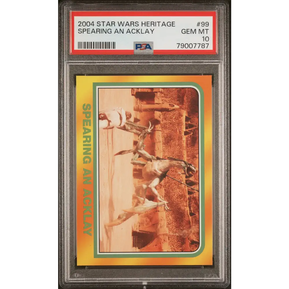 2004 STAR WARS HERITAGE SPEARING AN ACKLAY #99 - PSA 10 - Graded Star Wars Cards 10