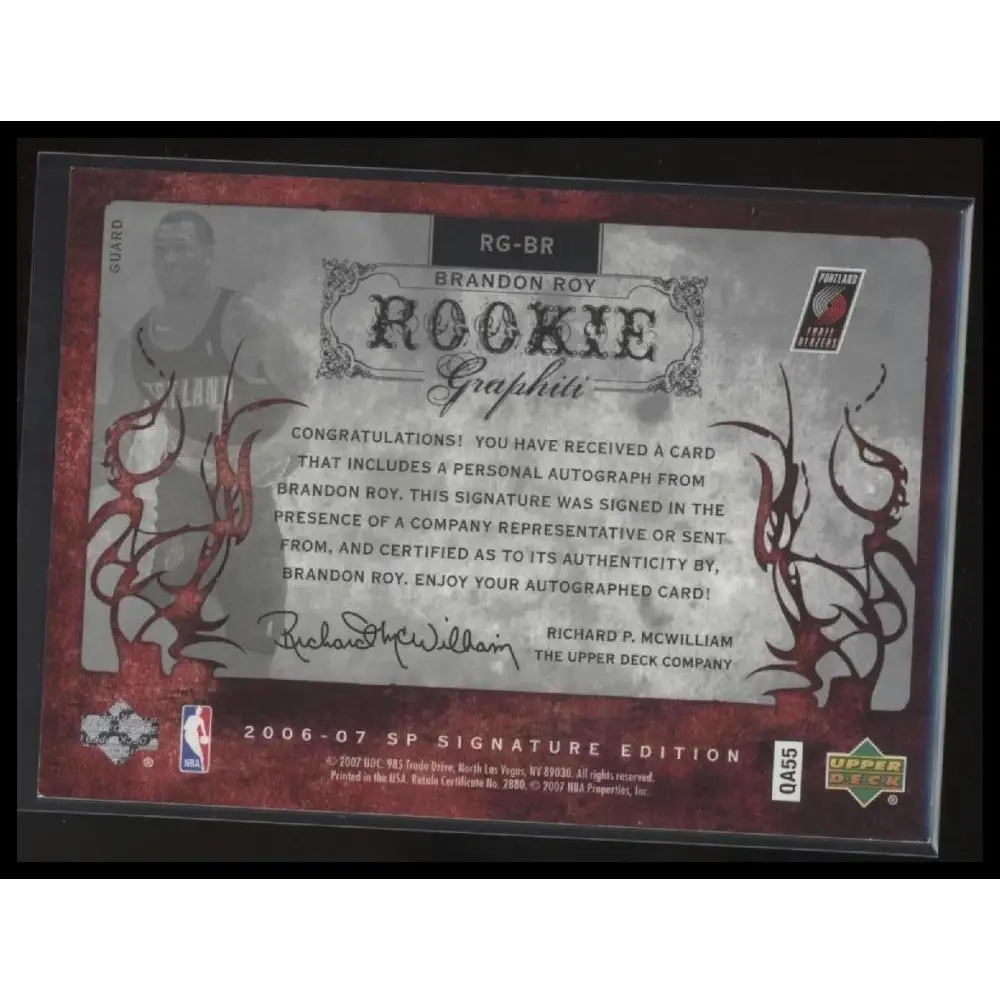 2006-07 SP Signature Edition #RG-BR Brandon Roy Rookie GRAPHiti #/50