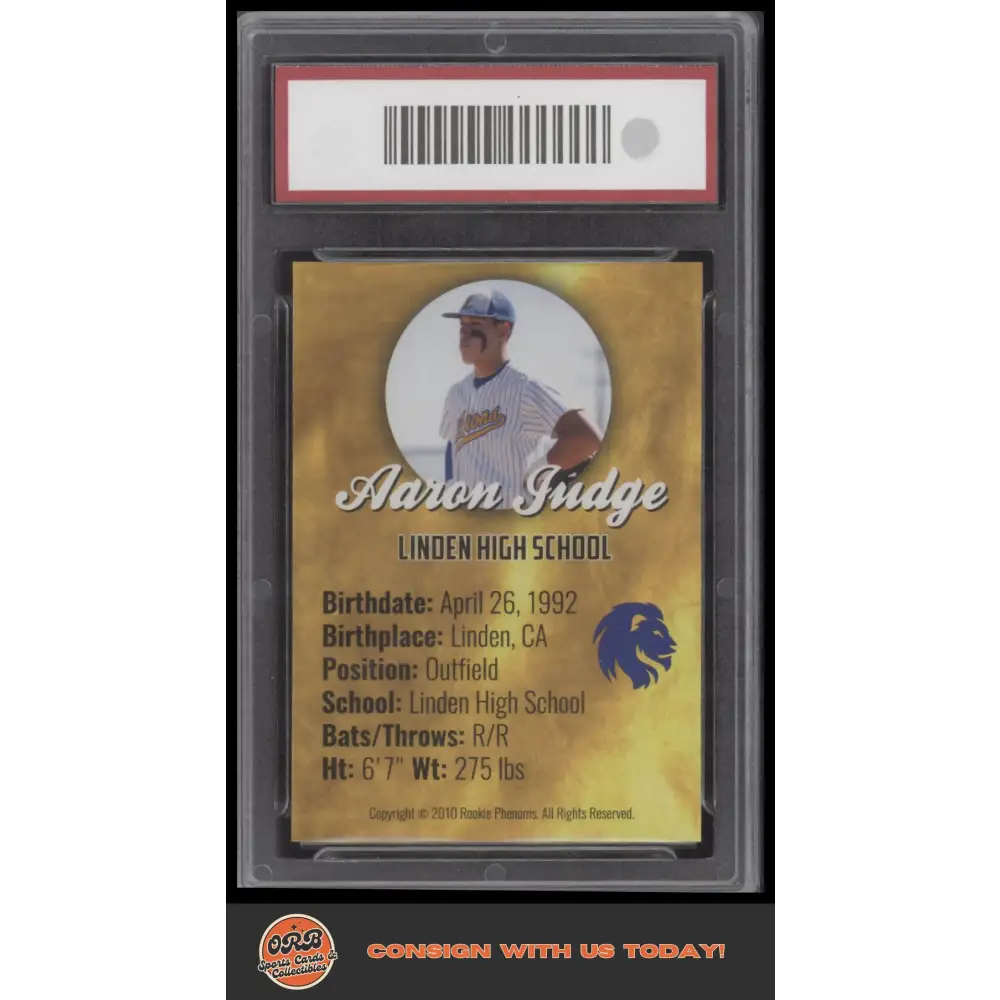 2010 Phenoms Aaron Judge Rookie Gold - Trading Card