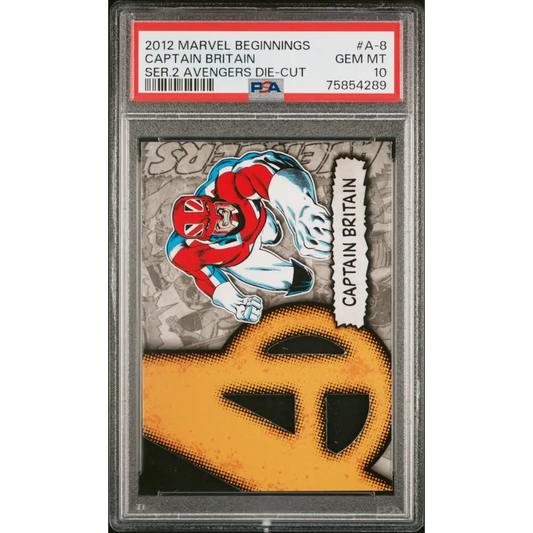 2012 MARVEL BEGINNINGS SERIES 2 AVENGERS DIE-CUT CAPTAIN BRITAIN #A-8 - PSA 10 - Graded Marvel PSA 10