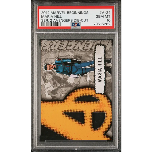 2012 MARVEL BEGINNINGS SERIES 2 AVENGERS DIE-CUT MARIA HILL #A-24 - PSA 10 - Graded Marvel PSA 10