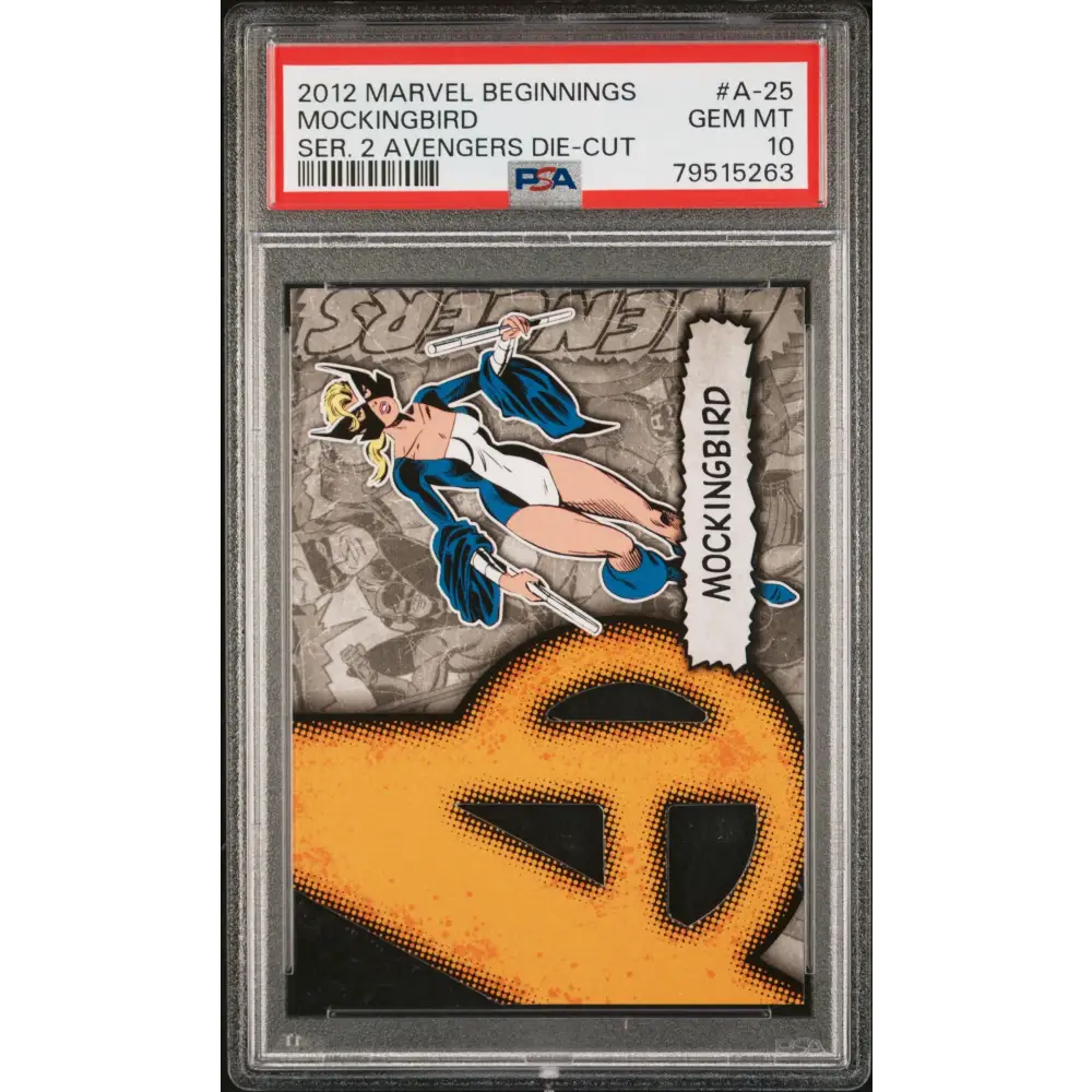 2012 MARVEL BEGINNINGS SERIES 2 AVENGERS DIE-CUT MOCKINGBIRD #A-25 - PSA 10 - Graded Marvel PSA 10