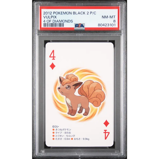 2012 POKEMON BLACK 2 PLAYING CARDS VULPIX # - PSA 8 - Graded Pokémon PSA 8