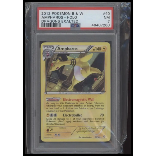 2012 Pokemon Black & White Dragons Exalted #40 Ampharos-Holo PSA 7