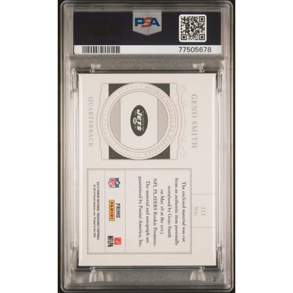 2013 Panini National Treasures #211 Geno Smith Autograph Mat-Black PSA 9