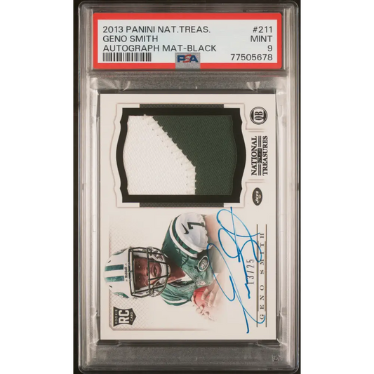 2013 Panini National Treasures #211 Geno Smith Autograph Mat-Black PSA 9