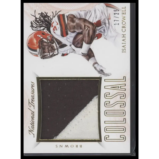 2015 Panini National Treasures Isaiah Crowell Colossal Materials Prime #/25