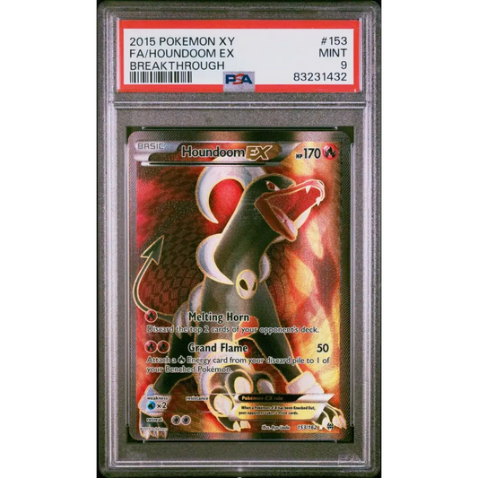 2015 Pokemon Xy Breakthrough #153 Fa/Houndoom Ex Breakthrough PSA 9