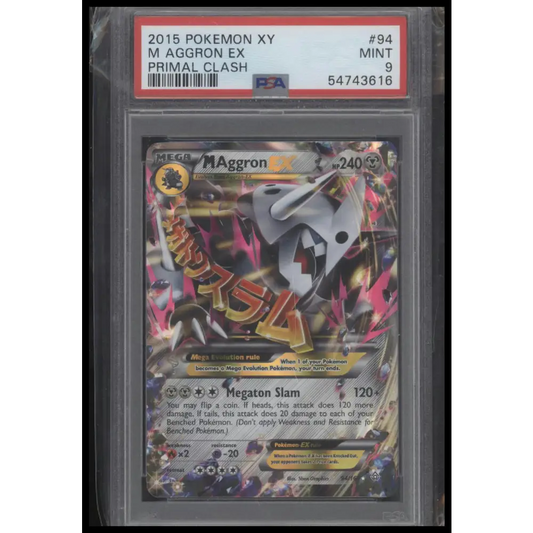 2015 Pokemon Xy Primal Clash #94 M Aggron Ex Primal Clash PSA 9