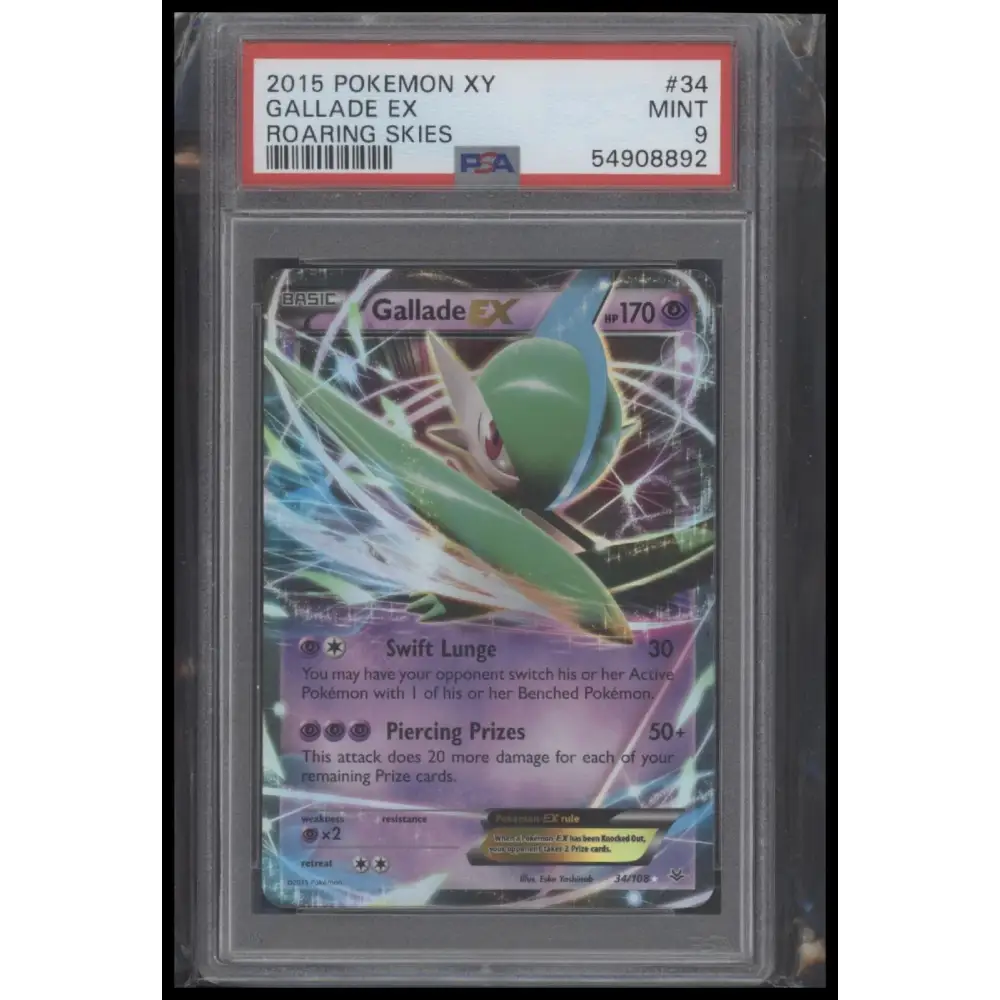 2015 Pokemon Xy Roaring Skies #34 Gallade Ex Roaring Skies PSA 9