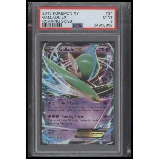 2015 Pokemon Xy Roaring Skies #34 Gallade Ex Roaring Skies PSA 9