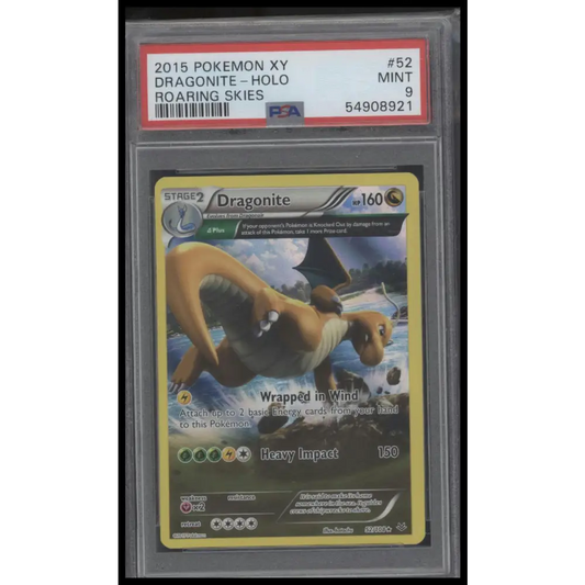 2015 Pokemon Xy Roaring Skies #52 Dragonite-Holo Roaring Skies PSA 9