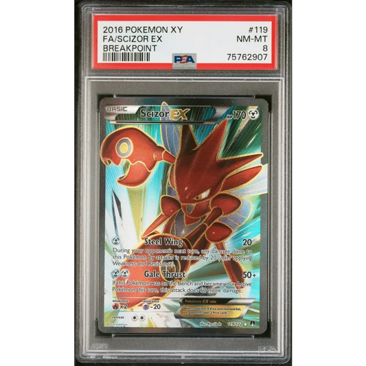 2016 Pokemon Xy Breakpoint #119 Fa/Scizor Ex Breakpoint PSA 8