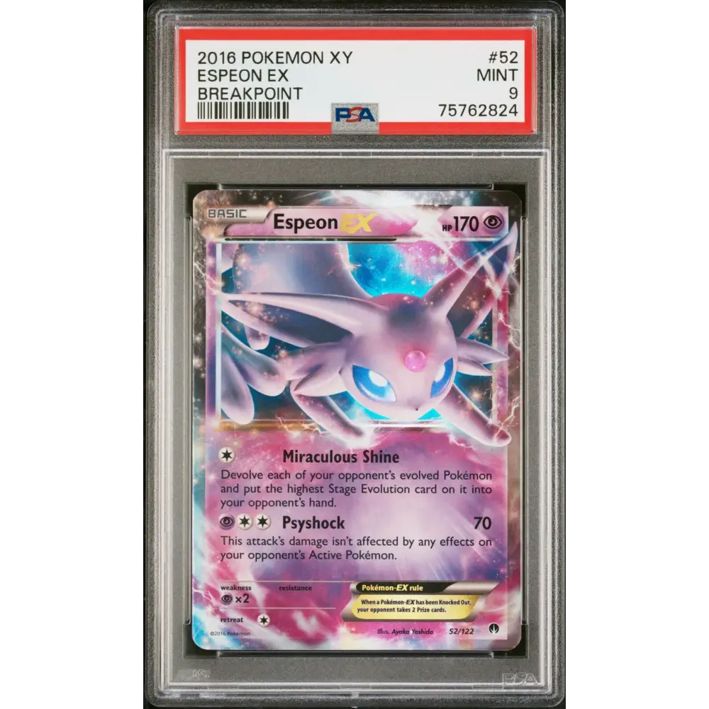 2016 Pokemon Xy Breakpoint #52 Espeon Ex Breakpoint PSA 9
