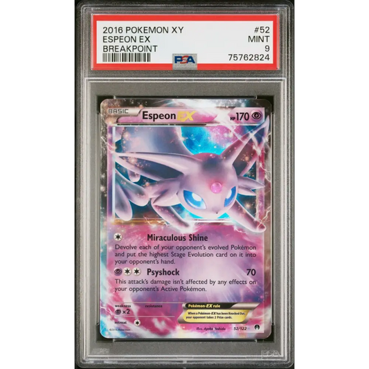 2016 Pokemon Xy Breakpoint #52 Espeon Ex Breakpoint PSA 9