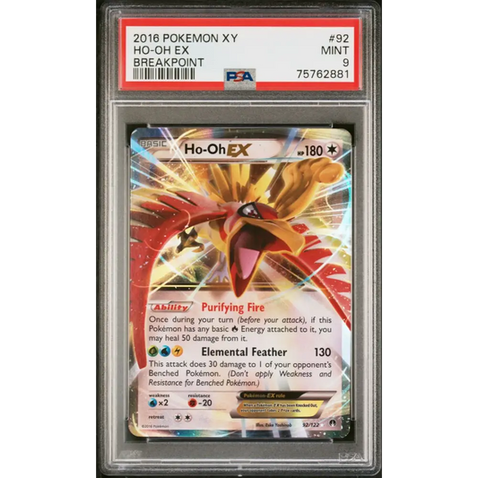 2016 Pokemon Xy Breakpoint #92 Ho-Oh Ex Breakpoint PSA 9