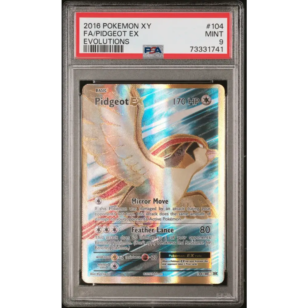 2016 Pokemon Xy Evolutions #104 Fa/Pidgeot Ex Evolutions PSA 9
