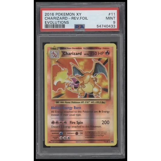 2016 Pokemon Xy Evolutions #11 Charizard-Rev.Foil Evolutions PSA 9