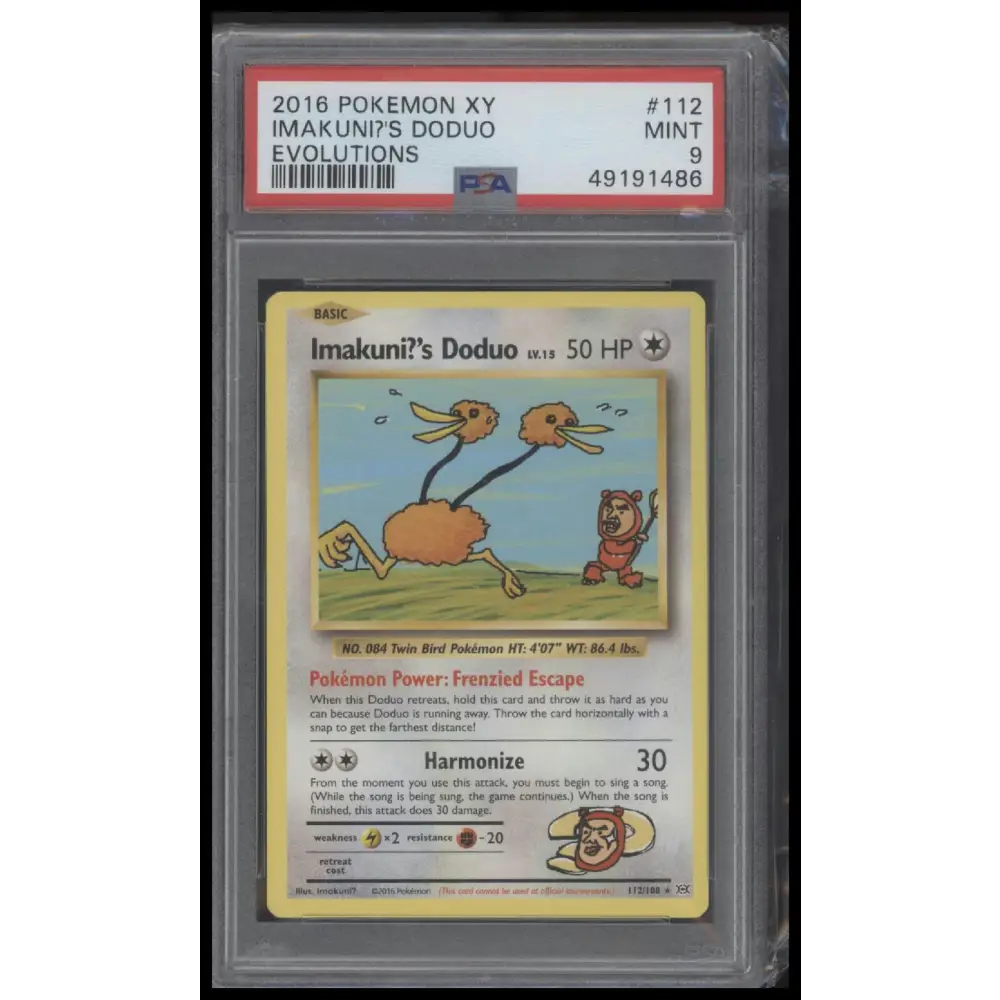 2016 Pokemon Xy Evolutions #112 Imakuni?’S Doduo Evolutions PSA 9