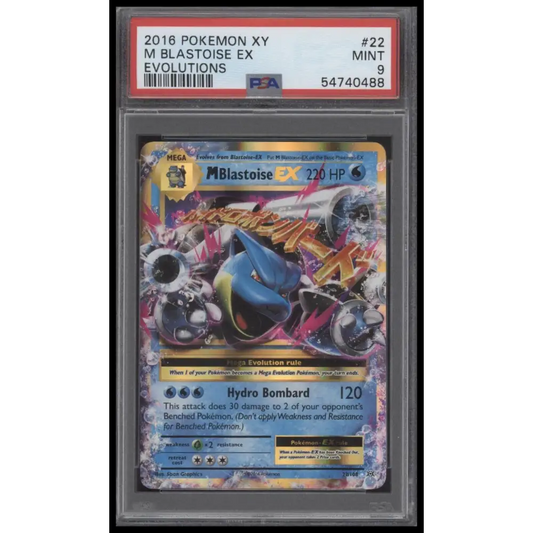 2016 Pokemon Xy Evolutions #22 M Blastoise Ex Evolutions PSA 9