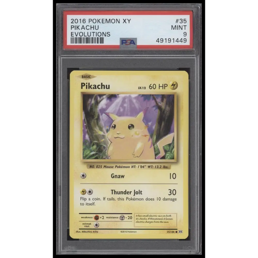 2016 Pokemon Xy Evolutions #35 Pikachu Evolutions PSA 9