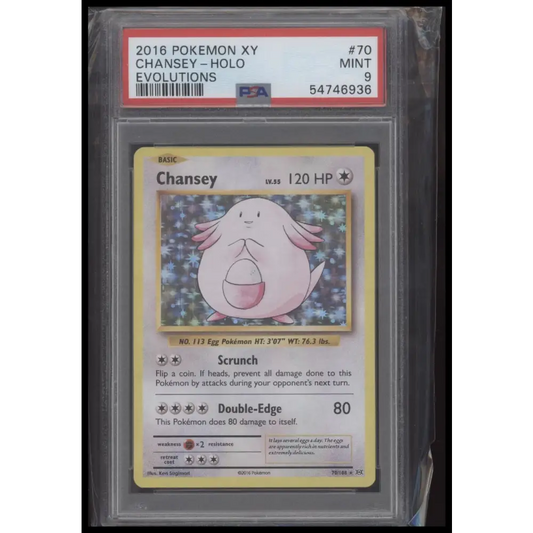 2016 Pokemon Xy Evolutions #70 Chansey-Holo Evolutions PSA 9